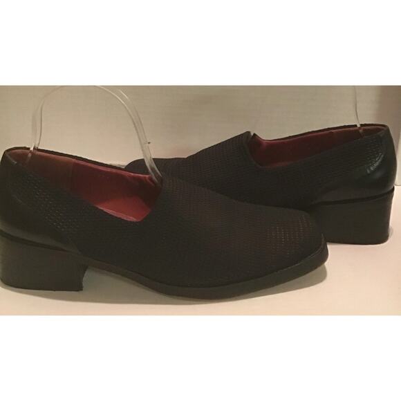 DONALD PLINER BLACK MESH HEEL SLIP ON ANYTIME 11M - Picture 2 of 10